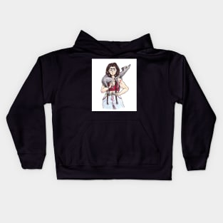 Farmer Girl and Greyhound Kids Hoodie